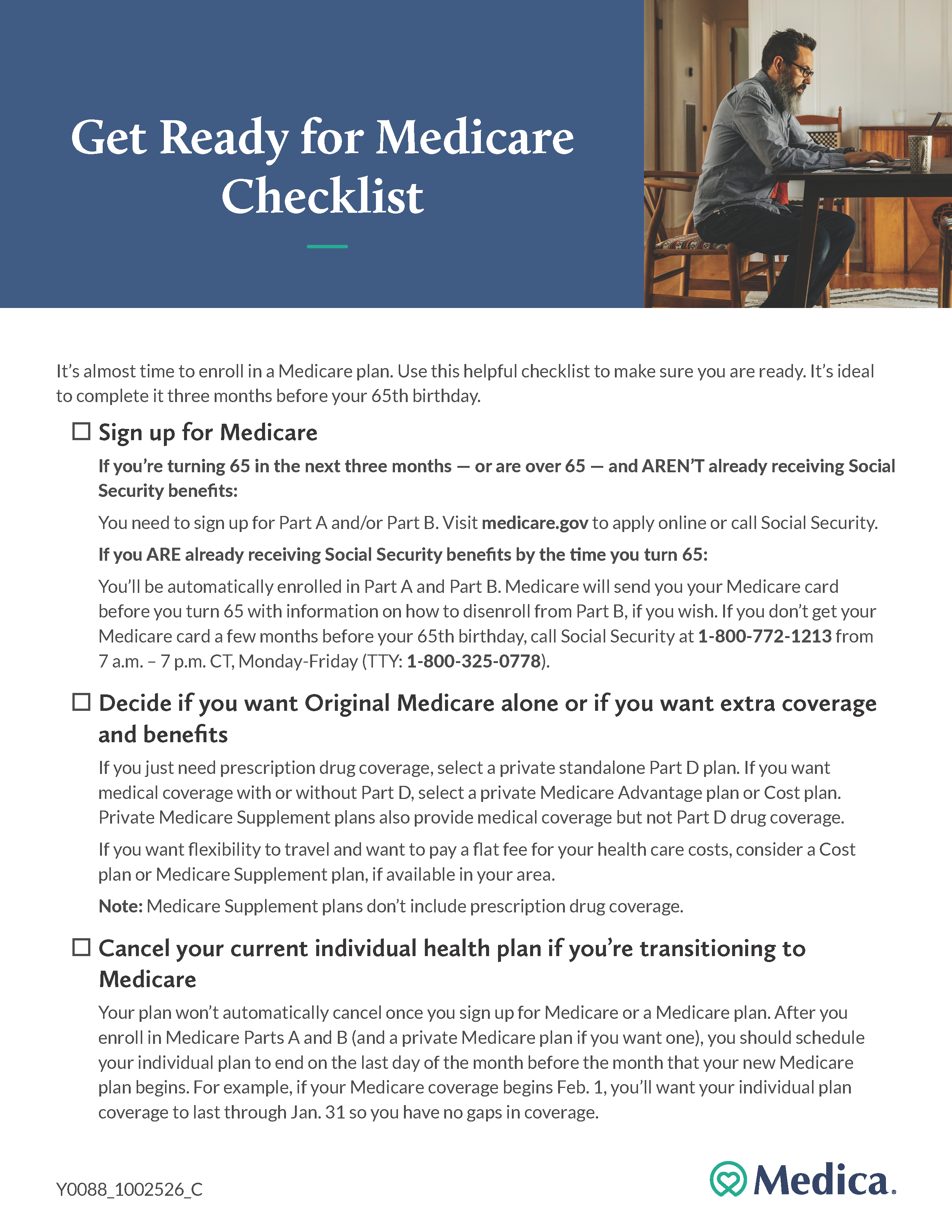 Get ready for Medicare checklist tip sheet