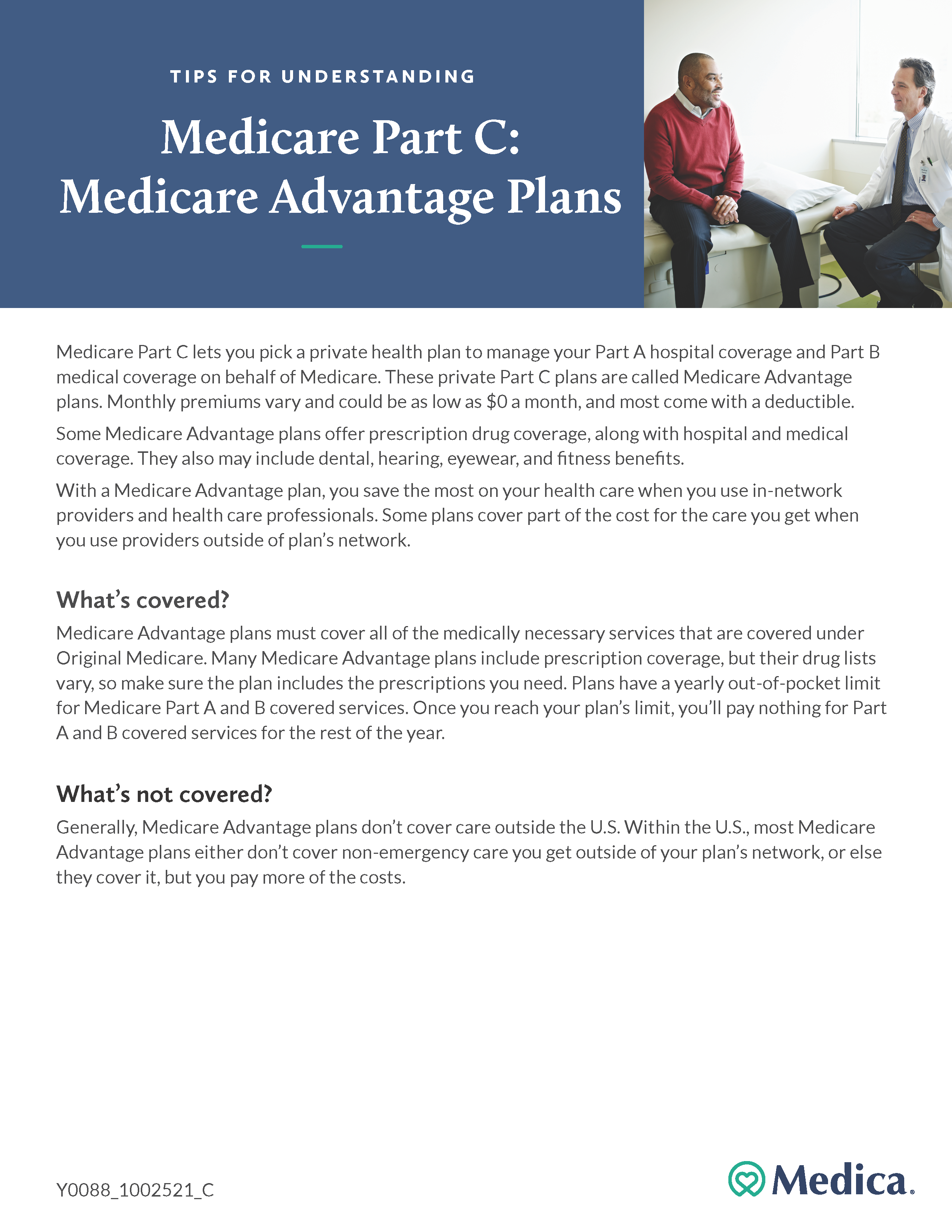 Part C: Medicare Advantage plans tip sheet